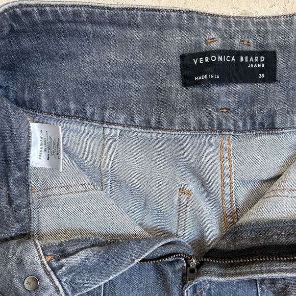 Veronica Beard Straight Leg Logan Jeans with Tie Belt High Rise Size 28 - Picture 4 of 4